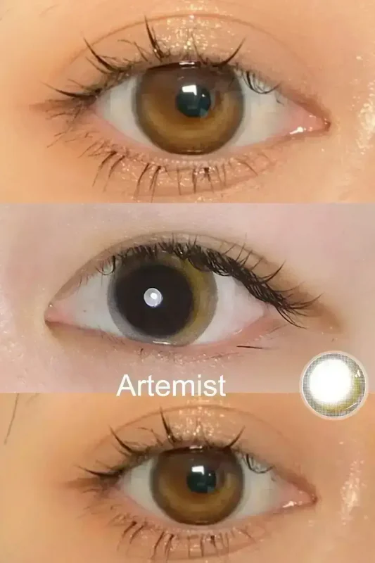 Artemis colored contacts wearing effect