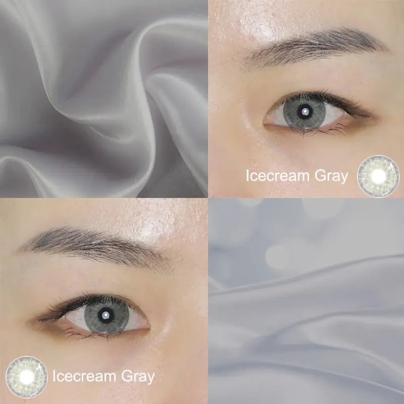 Icecream Gray contact lenses color show