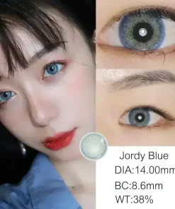 Jordy blue color contact lenses characteristic