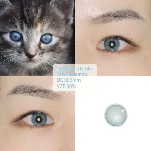 Jordy blue color contact lenses color show