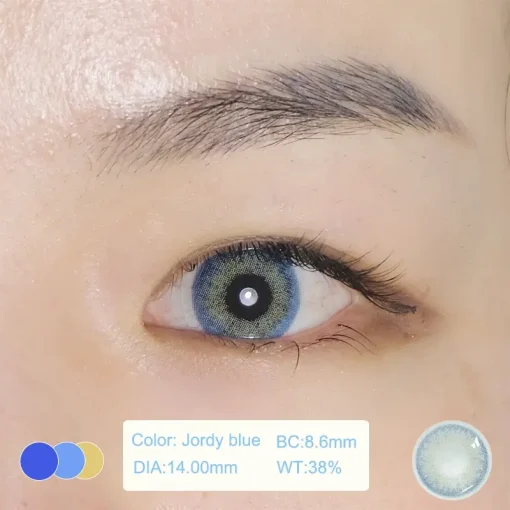 Jordy blue color contact lenses detail
