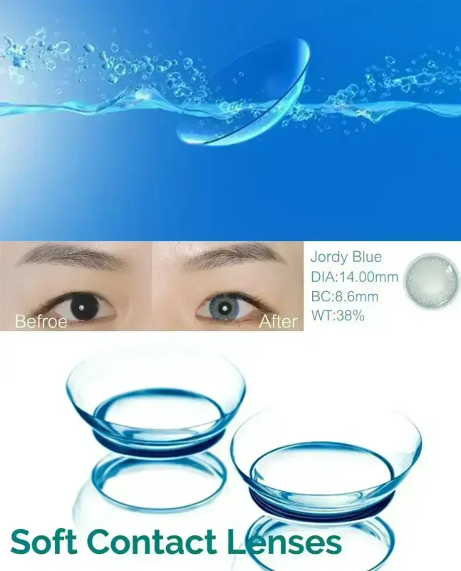 Jordy blue soft color contact lenses