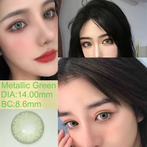 Metallic Green contact lenses detail picture
