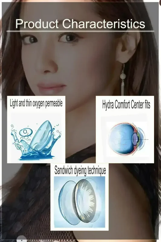 silver color contact lenses Product characteristics