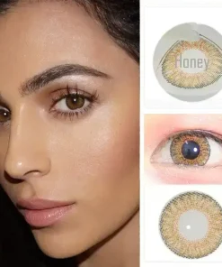 3 tone honey contact lenses color show