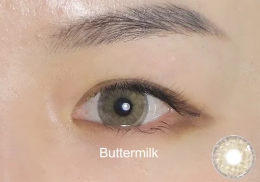 Buttermilk contact lenses color show