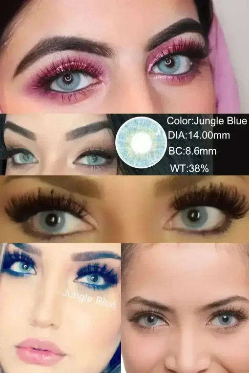 Jungle Blue contact lenses Wearing effect