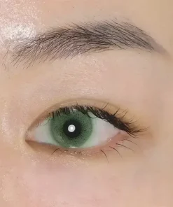 mint green colored contacts