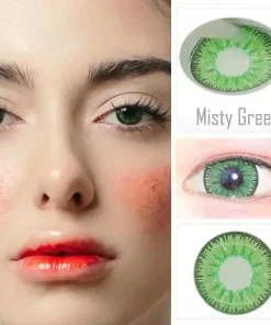 misty green contact lenses color show