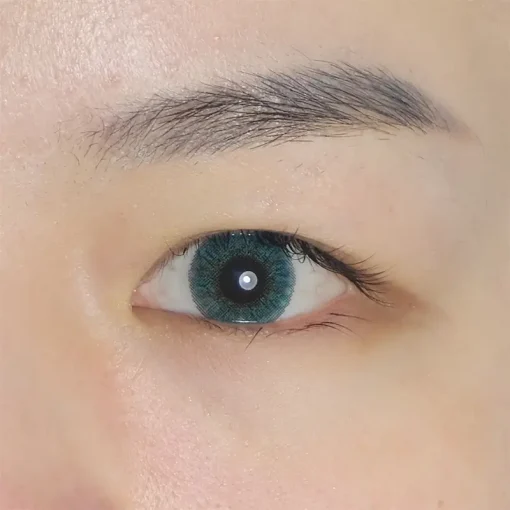 turquoise colored contacts