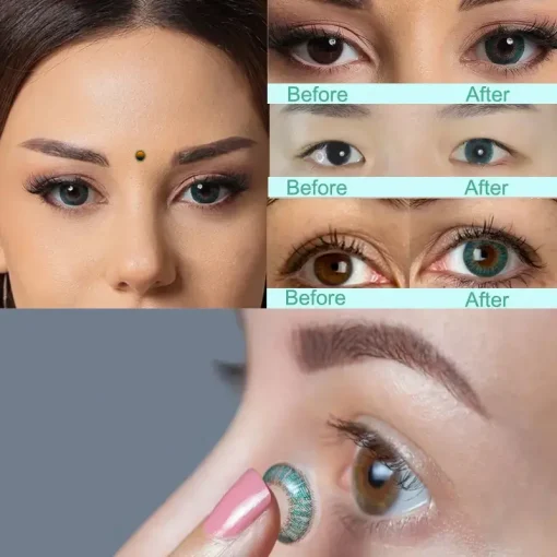 turquoise colored contacts different show