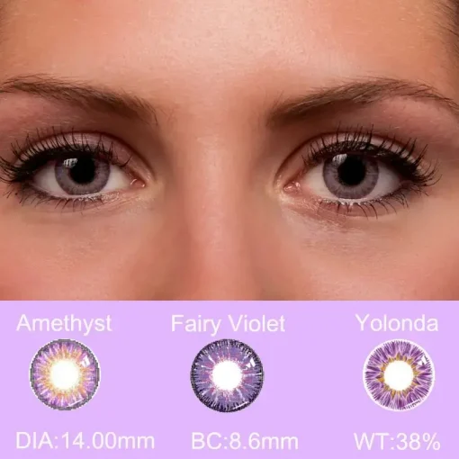 amethyst colored contacts detail