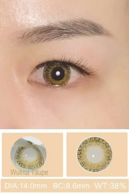 Wulnut Taupe contact Lense color show