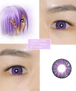 violet eye contact lenses color show