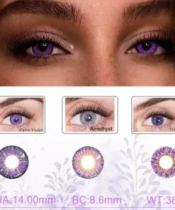 violet eye contact lenses detail