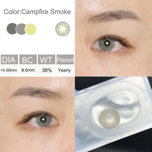 Campfire Smoke contact lenses color show