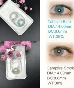 Campfire Smoke contact lenses wearing detail