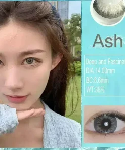 Ash grey contact lens characteristic