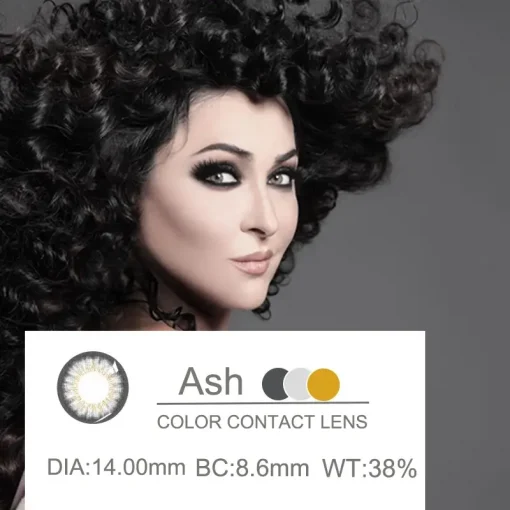 Ash grey contact lens specifications