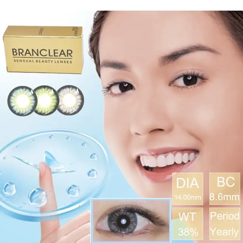 Branclear Blends grey contact lens Gold Packaging specifications