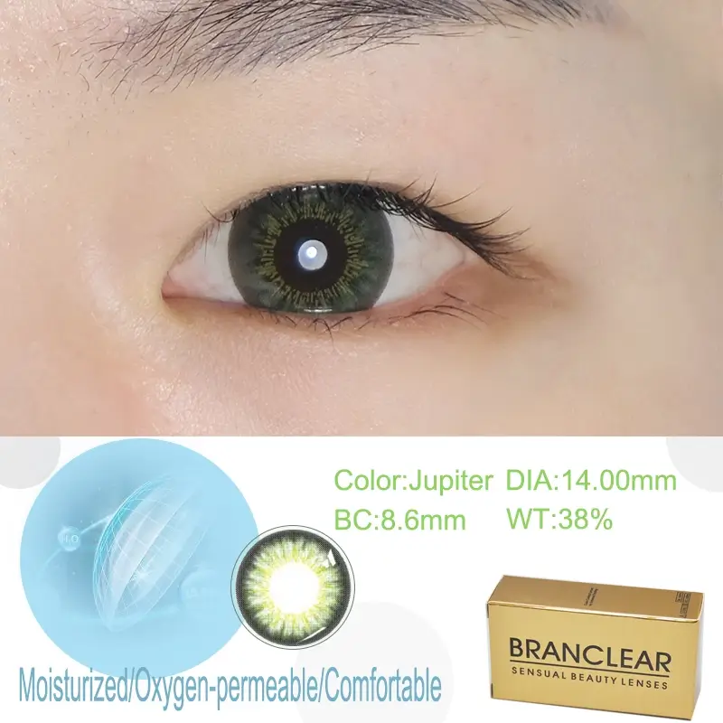 Jupiter green contact lenses show detail
