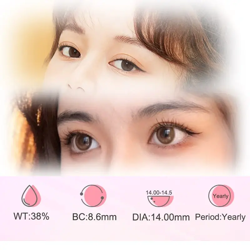 Lolita Hazel colored contacts wearing detail