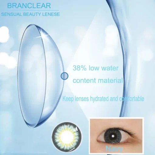 Navy blue contact lenses characteristic