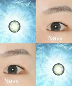 Navy blue contact lenses color show
