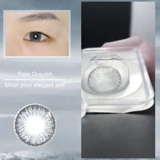 Pale Grayish colored contact lenses specifications