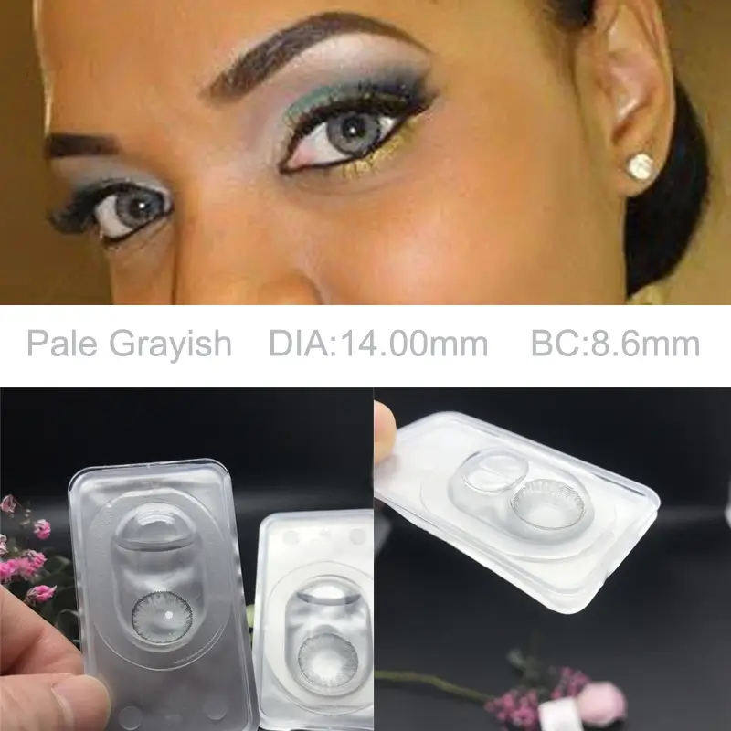 Pale Grayish colored contact lenses use yearly