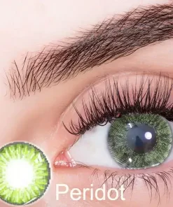Peridot green contact lenses characteristic