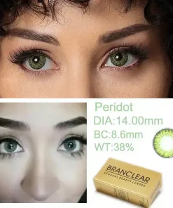 Peridot green contact lenses use yearly
