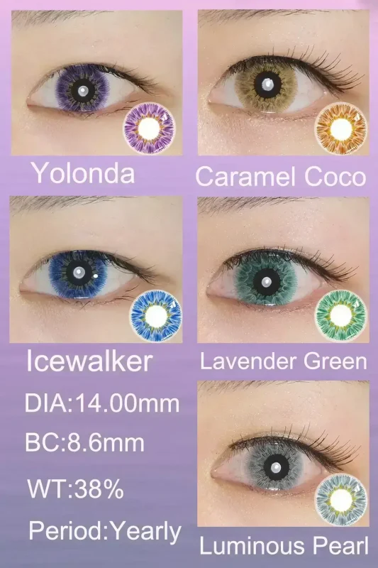 Bracnlear Coblending contact lenses wearing detail