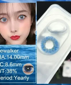 Icewalker contact lenses wearing detail