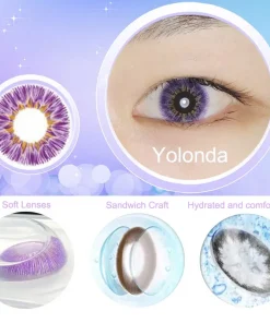 Yolonda violet contact lenses characteristic