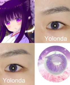 Yolonda violet contact lenses purple Image show