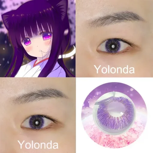 Yolonda violet contact lenses purple Image show