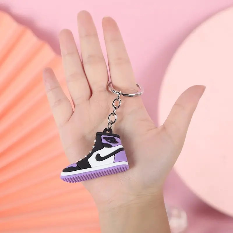 Sneaker keychain purple
